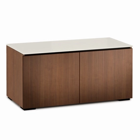 Salamander Designs Chameleon Collection Manhattan 221 Twin AV Cabinet (Medium Walnut Doors and Sides, Matte Taupe Glass Top) hi-fi vibration control,hi-fi grounded cable,hi-fi stereo input selector