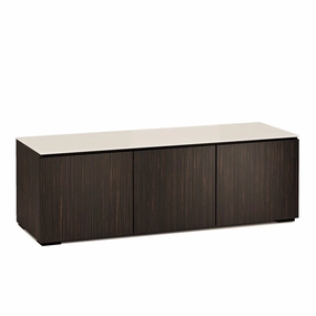 Salamander Designs Chameleon Collection Manhattan 237 Triple AV Cabinet (Maro Ebony Doors and Sides, Matte Taupe Glass Top) hi-fi vibration control,hi-fi grounded cable,hi-fi stereo input selector