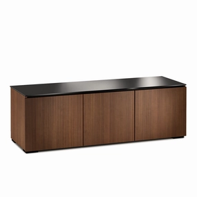 Salamander Designs Chameleon Collection Manhattan 237 Triple AV Cabinet (Medium Walnut Doors and Sides, Black Glass Top) hi-fi vibration control,hi-fi grounded cable,hi-fi stereo input selector