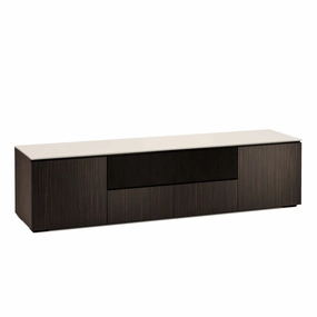 Salamander Designs Chameleon Collection Manhattan 245 Quad Speaker Integrated AV Cabinet (Maro Ebony Doors and Sides, Matte Taupe Glass Top) hi-fi vibration control,hi-fi grounded cable,hi-fi stereo input selector