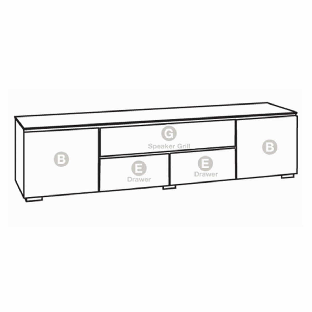 Salamander Designs Chameleon Collection Manhattan 245 Quad Speaker Integrated AV Cabinet (Maro Ebony Doors and Sides, Matte Taupe Glass Top)