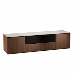 Salamander Designs Chameleon Collection Manhattan 245 Quad Speaker Integrated AV Cabinet (Medium Walnut Doors and Sides, Matte Taupe Glass Top) hi-fi vibration control,hi-fi grounded cable,hi-fi stereo input selector