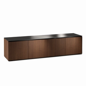 Salamander Designs Chameleon Collection Manhattan 247 Quad AV Cabinet (Medium Walnut Doors and Sides, Black Glass Top) hi-fi vibration control,hi-fi grounded cable,hi-fi stereo input selector