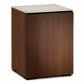 Salamander Designs Chameleon Collection Manhattan 317 AV Cabinet (Medium Walnut Doors and Sides, Matte Taupe Glass Top) hi-fi vibration control,hi-fi grounded cable,hi-fi stereo input selector