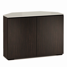 Salamander Designs Chameleon Collection Manhattan 323 Corner- Maro Ebony Doors and Sides, Matte Taupe Glass Top) hi-fi vibration control,hi-fi grounded cable,hi-fi stereo input selector