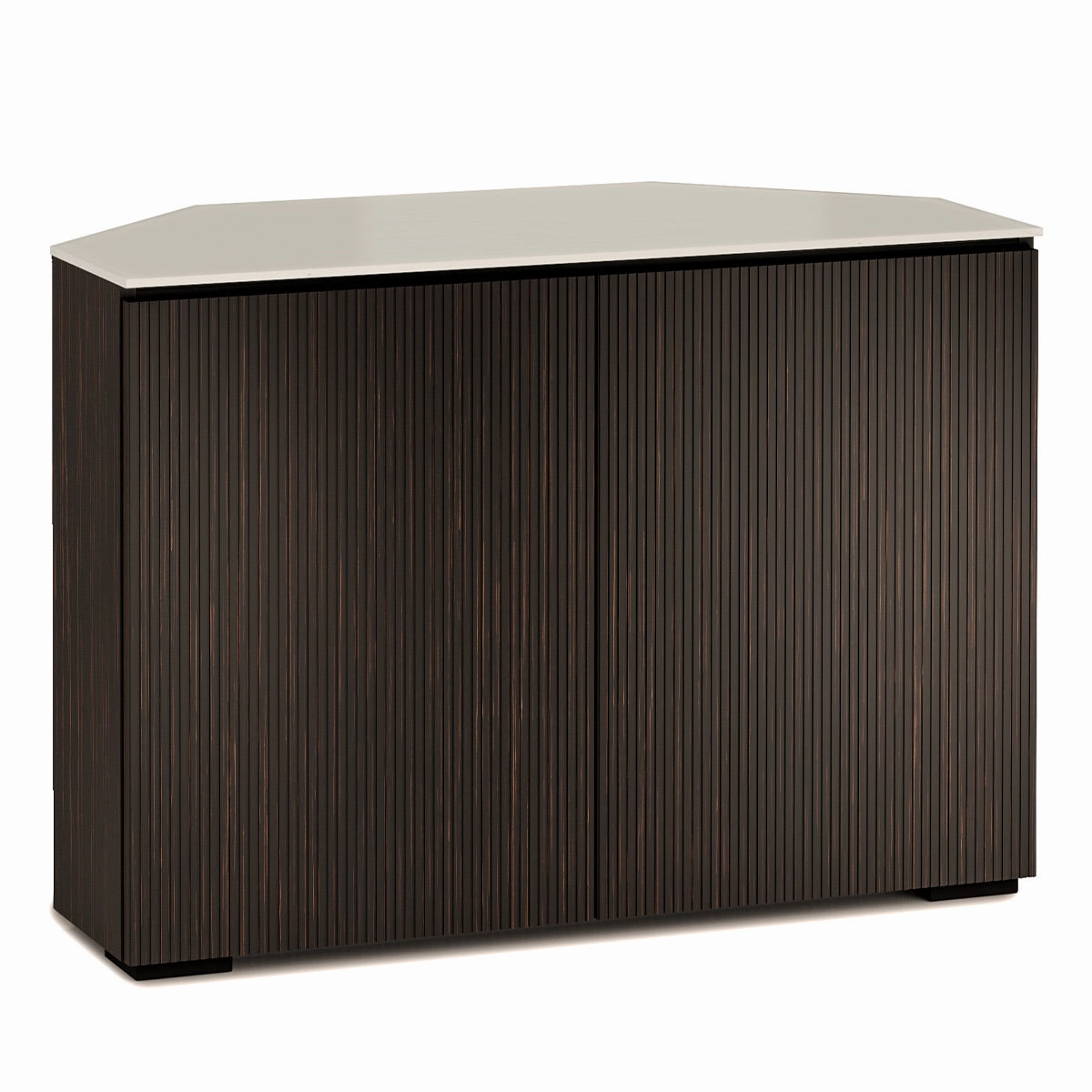 Salamander Designs Chameleon Collection Manhattan 323 Corner- Maro Ebony Doors and Sides, Matte Taupe Glass Top) hi-fi vibration control,hi-fi grounded cable,hi-fi stereo input selector
