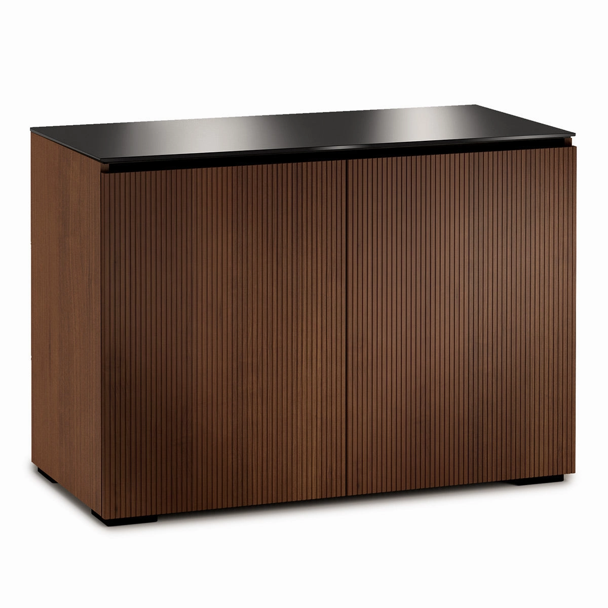 Salamander Designs Chameleon Collection Manhattan 323 Twin AV Cabinet (Medium Walnut Doors and Sides, Black Glass Top) hi-fi vibration control,hi-fi grounded cable,hi-fi stereo input selector