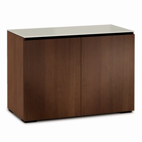 Salamander Designs Chameleon Collection Manhattan 323 Twin AV Cabinet (Medium Walnut Doors and Sides, Matte Taupe Glass Top) hi-fi vibration control,hi-fi grounded cable,hi-fi stereo input selector