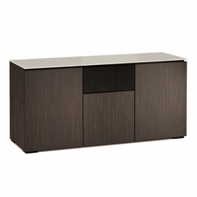 Salamander Designs Chameleon Collection Manhattan 336 Triple Speaker Integrated AV Cabinet (Maro Ebony Doors and Sides, Matte Taupe Glass Top) hi-fi vibration control,hi-fi grounded cable,hi-fi stereo input selector