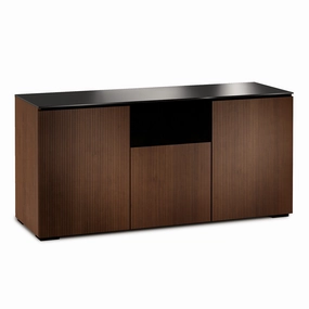 Salamander Designs Chameleon Collection Manhattan 336 Triple Speaker Integrated AV Cabinet (Medium Walnut Doors and Sides, Black Glass Top) hi-fi vibration control,hi-fi grounded cable,hi-fi stereo input selector