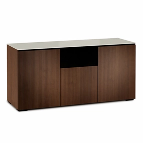 Salamander Designs Chameleon Collection Manhattan 336 Triple Speaker Integrated AV Cabinet (Medium Walnut Doors and Sides, Matte Taupe Glass Top) hi-fi vibration control,hi-fi grounded cable,hi-fi stereo input selector