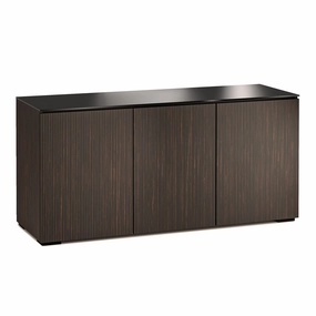 Salamander Designs Chameleon Collection Manhattan 337 Triple AV Cabinet (Maro Ebony Doors and Sides, Black Glass Top) hi-fi vibration control,hi-fi grounded cable,hi-fi stereo input selector