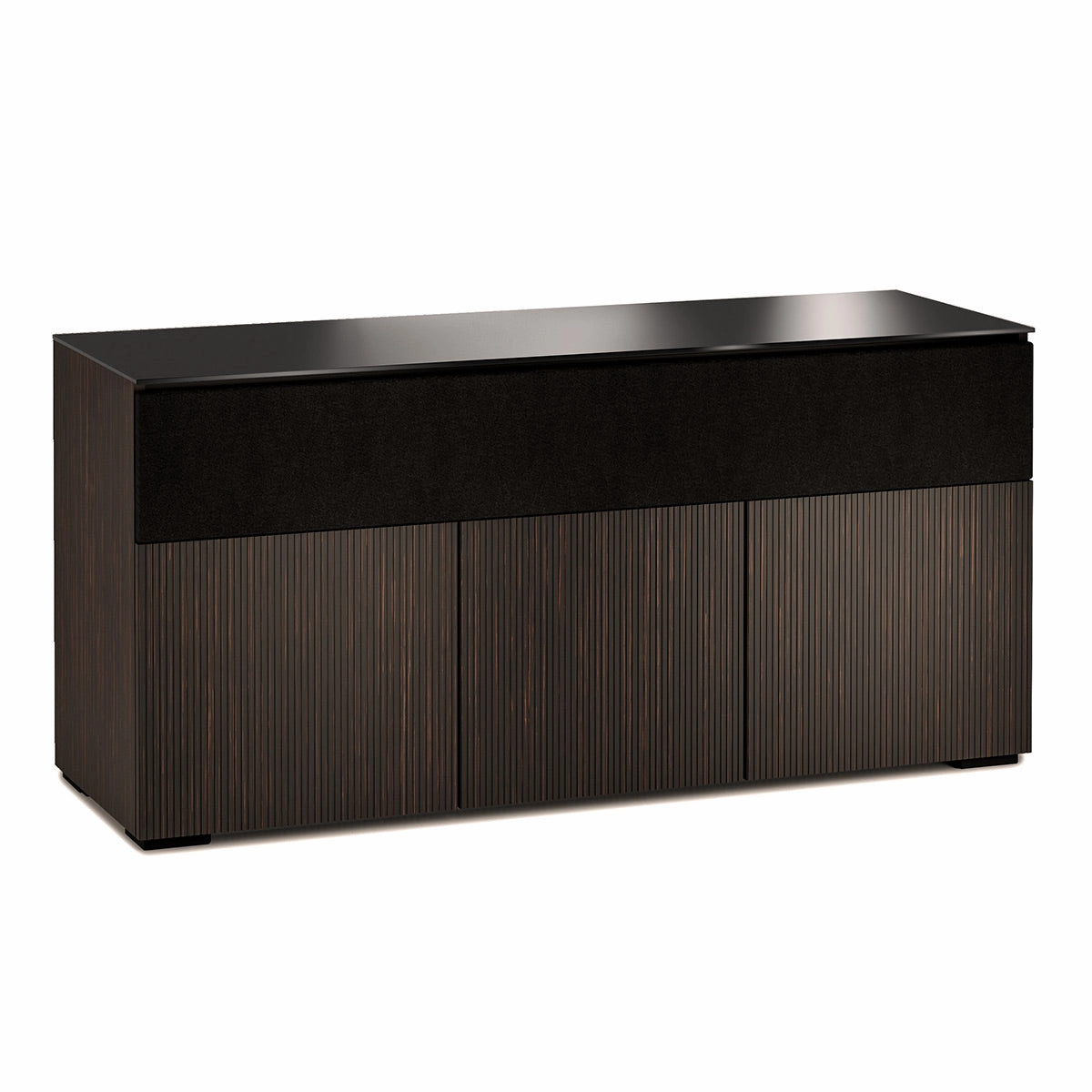Salamander Designs Chameleon Collection Manhattan 339 Triple Speaker Integrated AV Cabinet (Medium Walnut Doors and Sides, Black Glass Top) hi-fi vibration control,hi-fi grounded cable,hi-fi stereo input selector