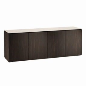Salamander Designs Chameleon Collection Manhattan 347 Quad AV Cabinet (Maro Ebony Doors and Sides, Matte Taupe Glass Top) hi-fi vibration control,hi-fi grounded cable,hi-fi stereo input selector