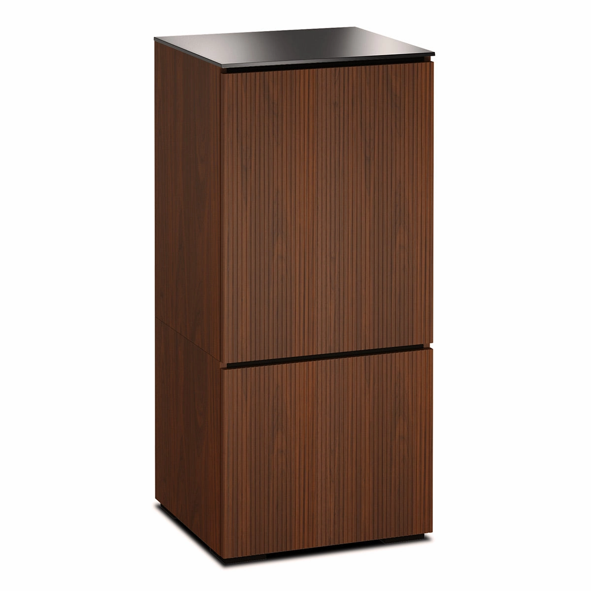 Salamander Designs Chameleon Collection Manhattan 517 AV Cabinet (Medium Walnut Doors and Sides, Black Glass Top)