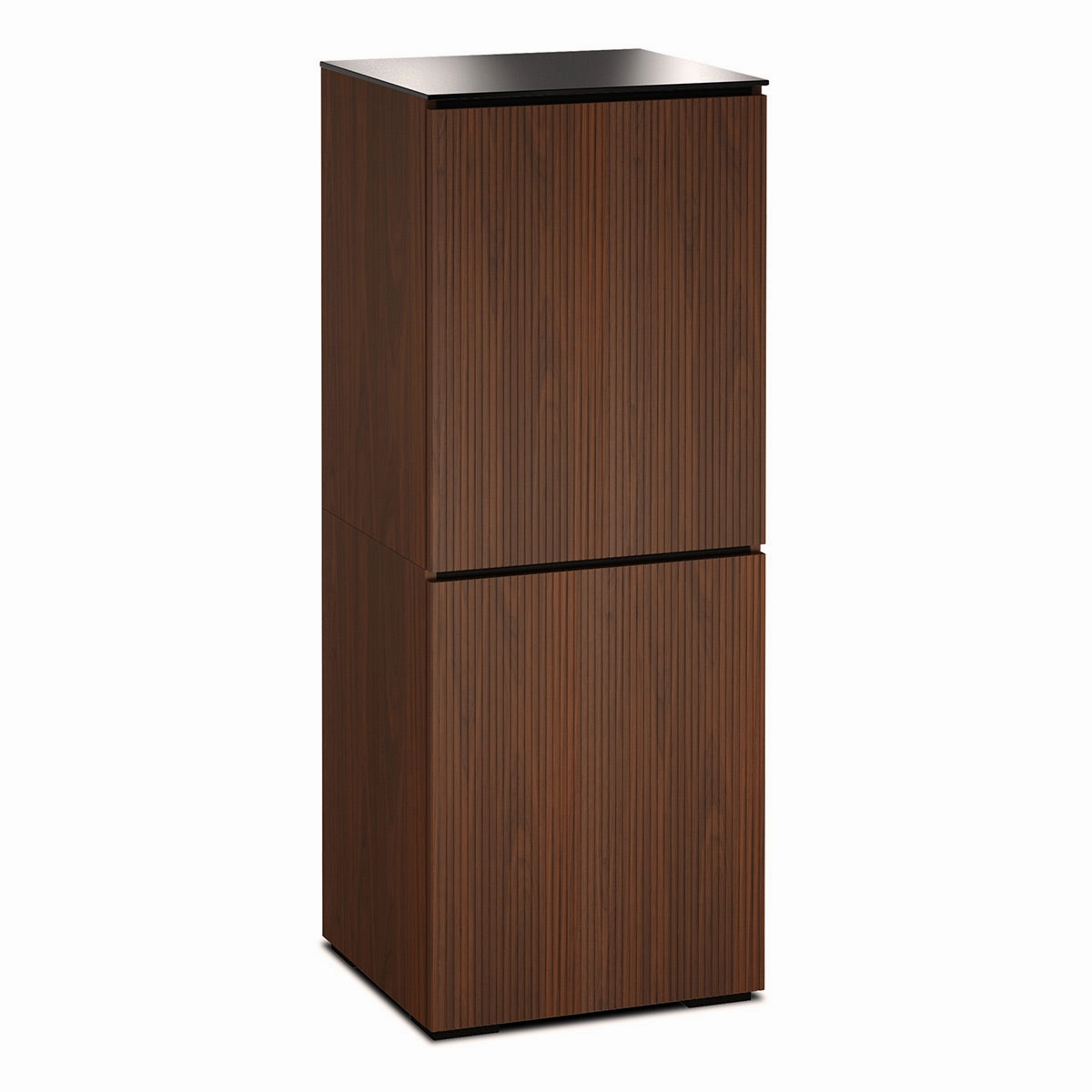 Salamander Designs Chameleon Collection Manhattan 617 AV Cabinet (Medium Walnut Doors and Sides, Black Glass Top)