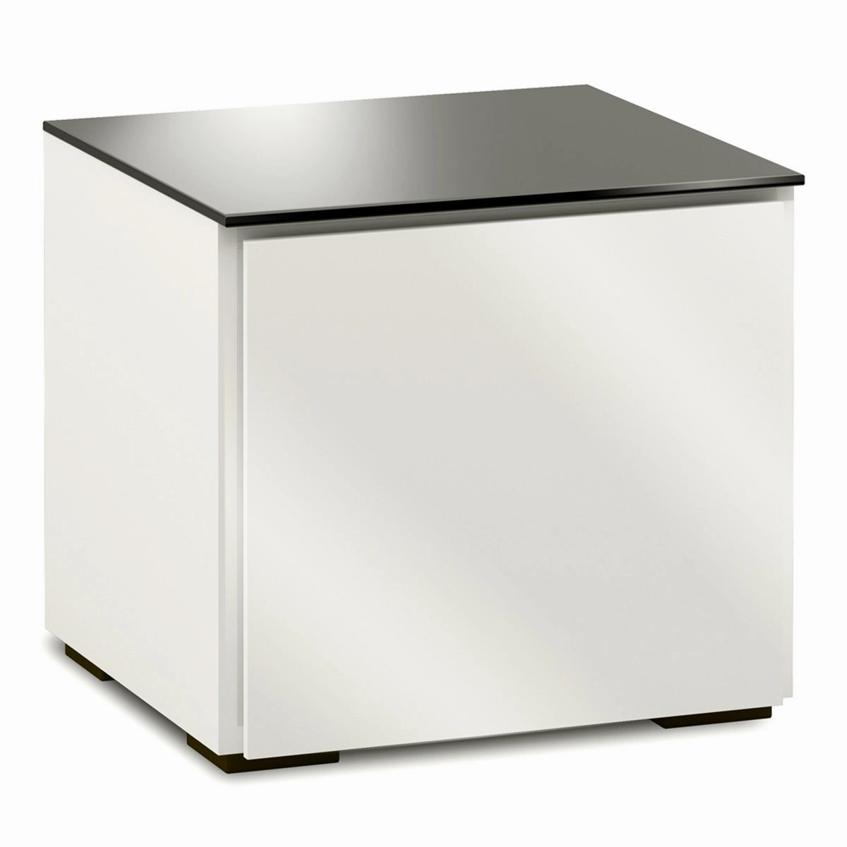 Salamander Designs Chameleon Collection Miami 217 AV Cabinet (High Gloss White with Black Glass Top) hi-fi digital to analog converter,hi-fi lossless streamer,hi-fi Roon-ready device
