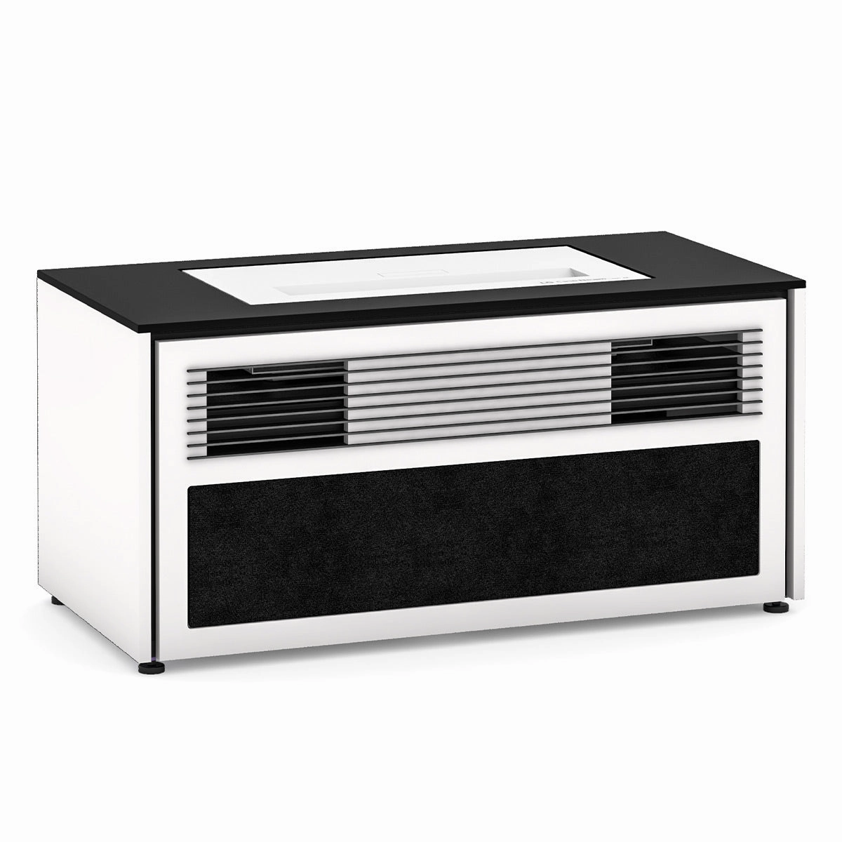 Salamander Designs Chameleon Collection Miami 229S Dual Speaker Grill Projector Integrated Cabinet for LG HU85LA Projector (Gloss Warm White)