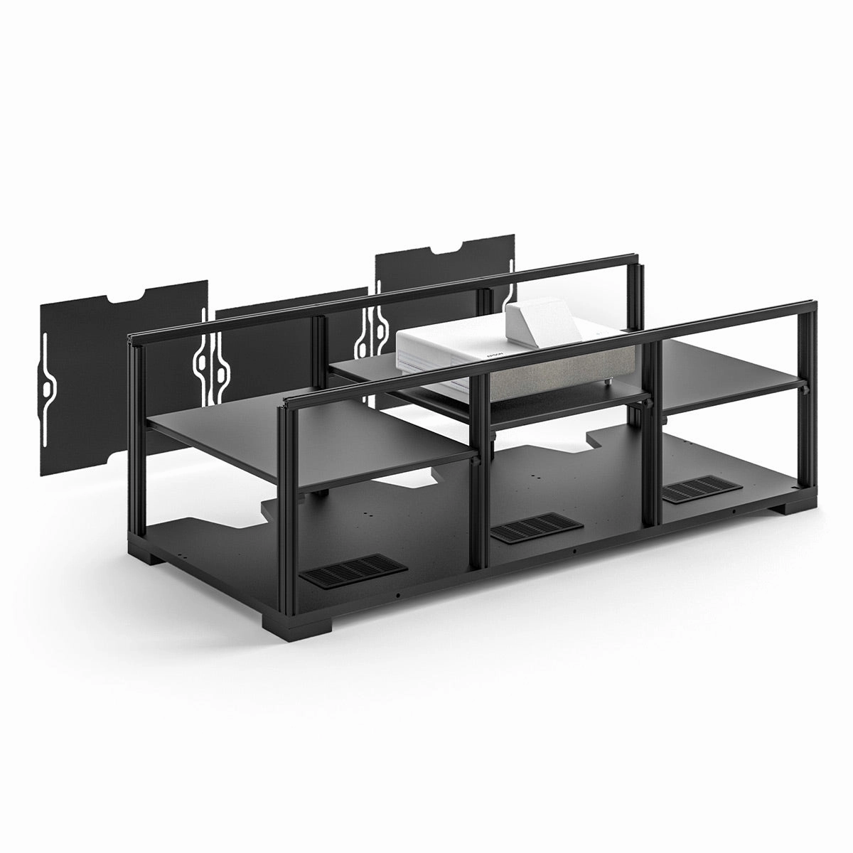 Salamander Designs Chameleon Collection Miami 237S EPS Projector Integrated Cabinet for Epson LS500 (Gloss White)