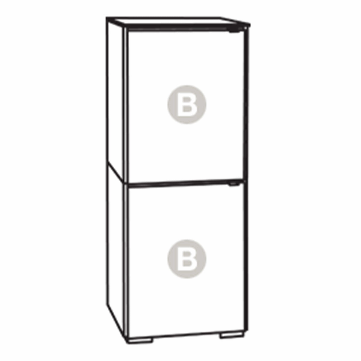 Salamander Designs Chameleon Collection Miami 617 Single AV Cabinet (High Gloss White with Black Glass Top)