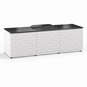 Salamander Designs Chameleon Collection Milan 237 Projector Integrated Cabinet for Epson LS100 Projector (White) hi-fi portable player,hi-fi desktop amplifier,hi-fi isolation stand