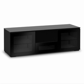 Salamander Designs Chameleon Collection Oslo 236 Triple Speaker Integrated Cabinet (Black Oak with Smoked Glass Doors & Black Glass Top) hi-fi portable player,hi-fi desktop amplifier,hi-fi isolation stand