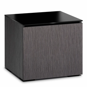 Salamander Designs Chameleon Collection Seattle 217 SE Subwoofer Enclosure AV Cabinet (Gray Oak with Black Glass)