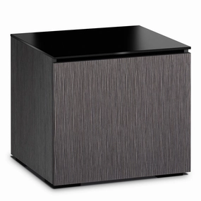 Salamander Designs Chameleon Collection Seattle 217 SE Subwoofer Enclosure AV Cabinet (Gray Oak with Black Glass) hi-fi digital to analog converter,hi-fi lossless streamer,hi-fi Roon-ready device