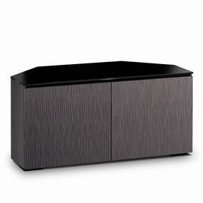 Salamander Designs Chameleon Collection Seattle 221 Twin Corner AV Cabinet (Gray Oak with Black Glass Top) hi-fi portable player,hi-fi desktop amplifier,hi-fi isolation stand
