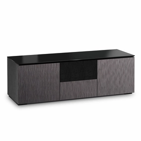 Salamander Designs Chameleon Collection Seattle 236 Triple Speaker Integrated Cabinet (Gray Oak with Black Glass Top)