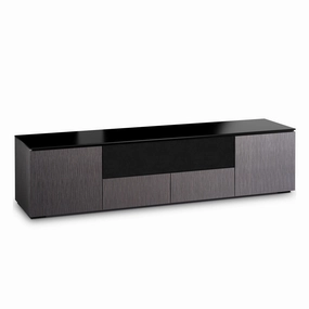 Salamander Designs Chameleon Collection Seattle 245 Quad Speaker Integrated Cabinet (Gray Oak with Black Glass Top)