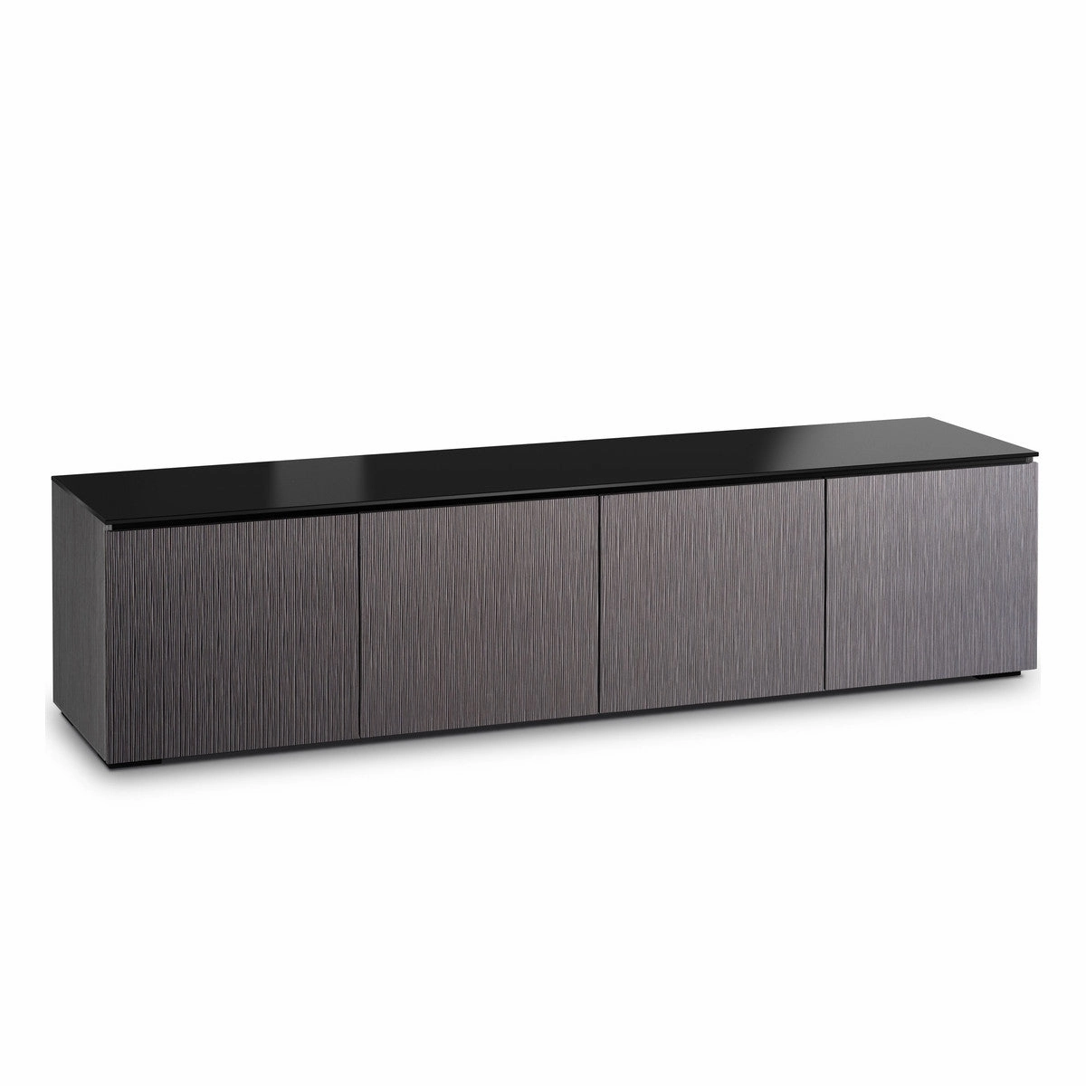 Salamander Designs Chameleon Collection Seattle 247 Quad AV Cabinet (Gray Oak with Black Glass Top)