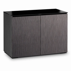 Salamander Designs Chameleon Collection Seattle 323 Twin AV Cabinet (Gray Oak with Black Glass) hi-fi portable player,hi-fi desktop amplifier,hi-fi isolation stand
