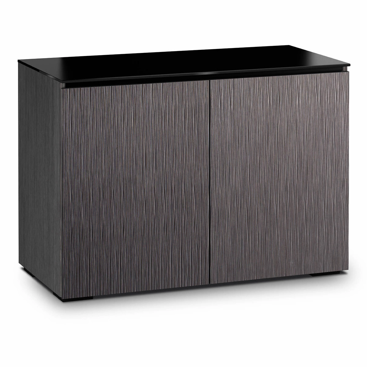 Salamander Designs Chameleon Collection Seattle 323 Twin AV Cabinet (Gray Oak with Black Glass)