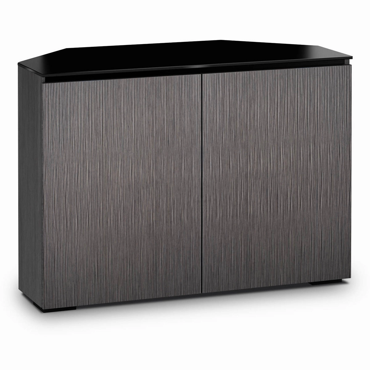 Salamander Designs Chameleon Collection Seattle 323 Twin Corner AV Cabinet (Gray Oak with Black Glass)