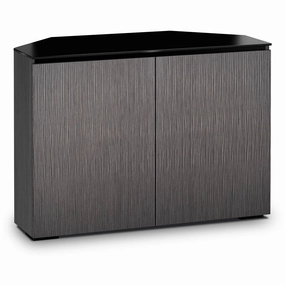 Salamander Designs Chameleon Collection Seattle 323 Twin Corner AV Cabinet (Gray Oak with Black Glass) hi-fi portable player,hi-fi desktop amplifier,hi-fi isolation stand