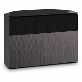 Salamander Designs Chameleon Collection Seattle 329 Twin Speaker Integrated Corner Cabinet (Gray Oak with Black Glass) hi-fi digital to analog converter,hi-fi lossless streamer,hi-fi Roon-ready device