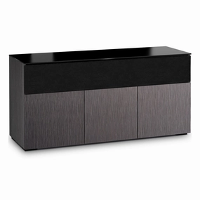 Salamander Designs Chameleon Collection Seattle 339 Triple Speaker Integrated Cabinet (Gray Oak with Black Glass) hi-fi portable player,hi-fi desktop amplifier,hi-fi isolation stand