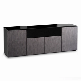 Salamander Designs Chameleon Collection Seattle 345 Quad Speaker Integrated Cabinet (Gray Oak with Black Glass) hi-fi digital to analog converter,hi-fi lossless streamer,hi-fi Roon-ready device