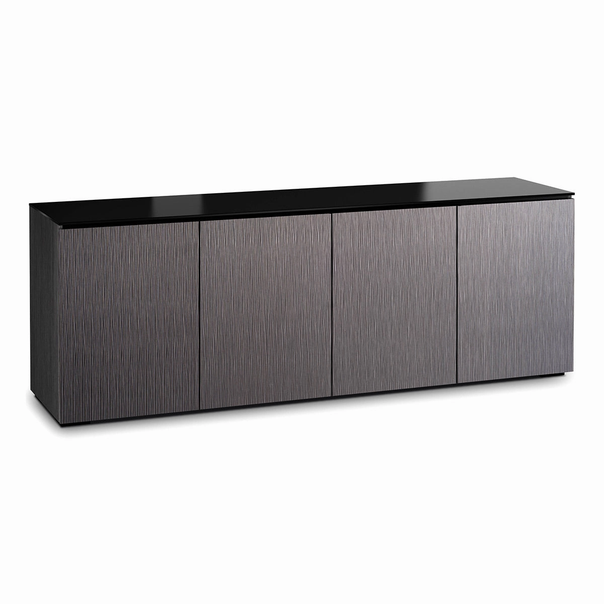 Salamander Designs Chameleon Collection Seattle 347 Quad AV Cabinet (Gray Oak with Black Glass)