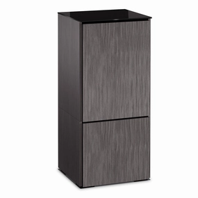 Salamander Designs Chameleon Collection Seattle 517 Single AV Cabinet (Gray Oak with Black Glass)