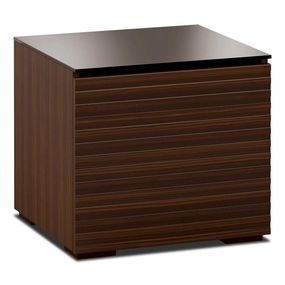 Salamander Designs Chameleon Collection Zurich 217 SE Subwoofer Enclosure AV Cabinet (Horizontal Wood Pattern with Black Glass Top) hi-fi portable player,hi-fi desktop amplifier,hi-fi isolation stand