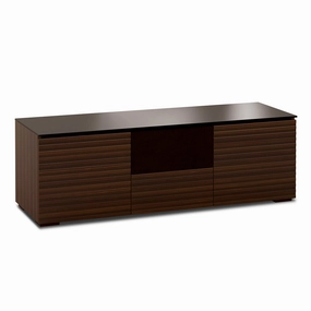 Salamander Designs Chameleon Collection Zurich 236 Triple Speaker Integrated Cabinet (Horizontal Wood Pattern with Black Glass Top)