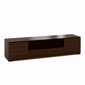 Salamander Designs Chameleon Collection Zurich 245 Quad Speaker Integrated Cabinet (Horizontal Wood Pattern with Black Glass Top)