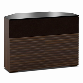 Salamander Designs Chameleon Collection Zurich 329 Twin Speaker Integrated Corner Cabinet (Horizontal Wood Pattern with Black Glass Top) hi-fi portable player,hi-fi desktop amplifier,hi-fi isolation stand