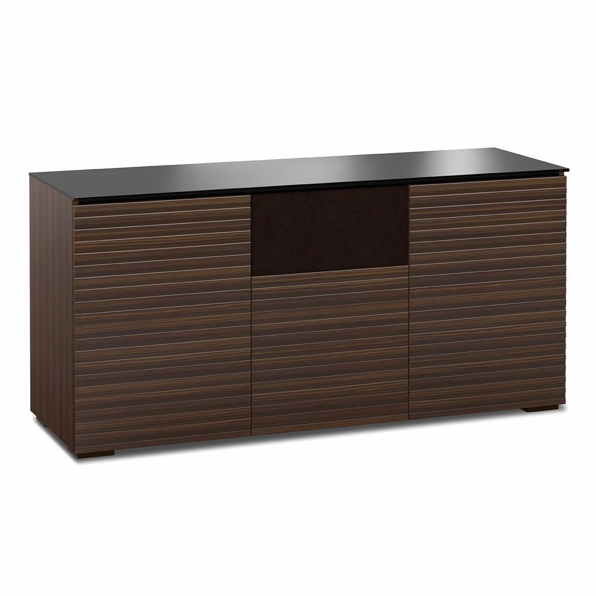 Salamander Designs Chameleon Collection Zurich 336 Triple Speaker Integrated Cabinet (Horizontal Wood Pattern with Black Glass Top) hi-fi digital to analog converter,hi-fi lossless streamer,hi-fi Roon-ready device
