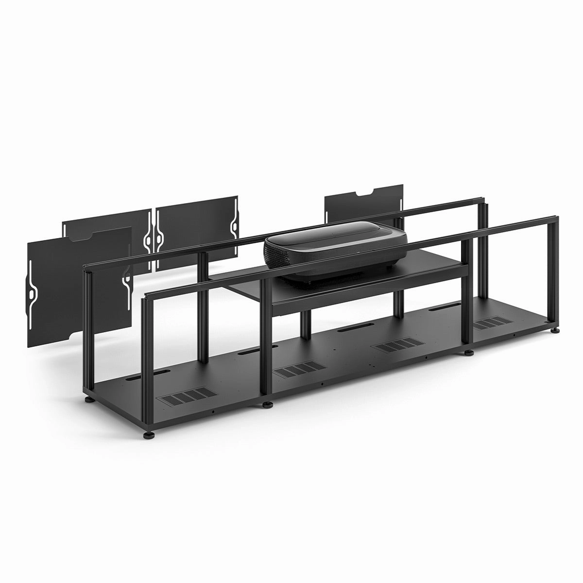 Salamander Designs Chicago 245 UST Projector Integrated Cabinet for Hisense L9G Projector (Black Oak)