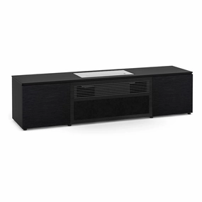 Salamander Designs Chicago 245S Cabinet for integrated LG UST Projector - Black Oak, Black Top hi-fi portable player,hi-fi desktop amplifier,hi-fi isolation stand