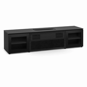 Salamander Designs Oslo 245 UST Projector Integrated Cabinet for Hisense L9G Projector (Black Glass) hi-fi portable player,hi-fi desktop amplifier,hi-fi isolation stand