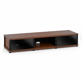 Salamander Designs Synergy 131 Triple AV Cabinet (American Cherry with Black Glass Doors & Black Posts) hi-fi vibration control,hi-fi grounded cable,hi-fi stereo input selector